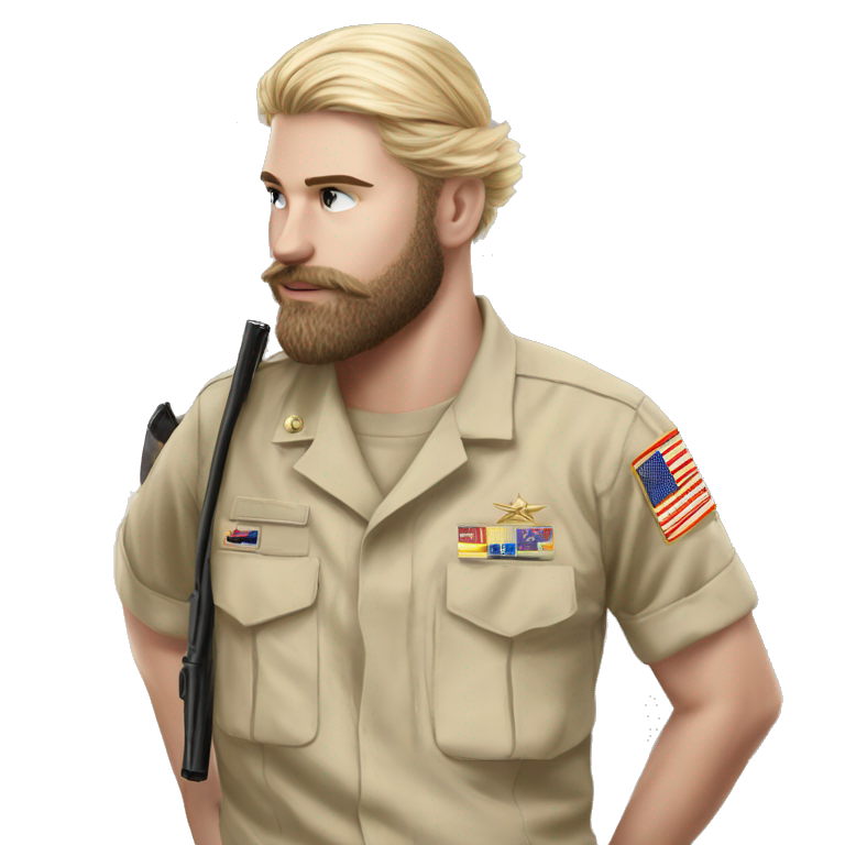 military man in uniform emoji