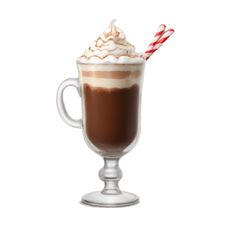 swiss hot chocolate tall glass emoji