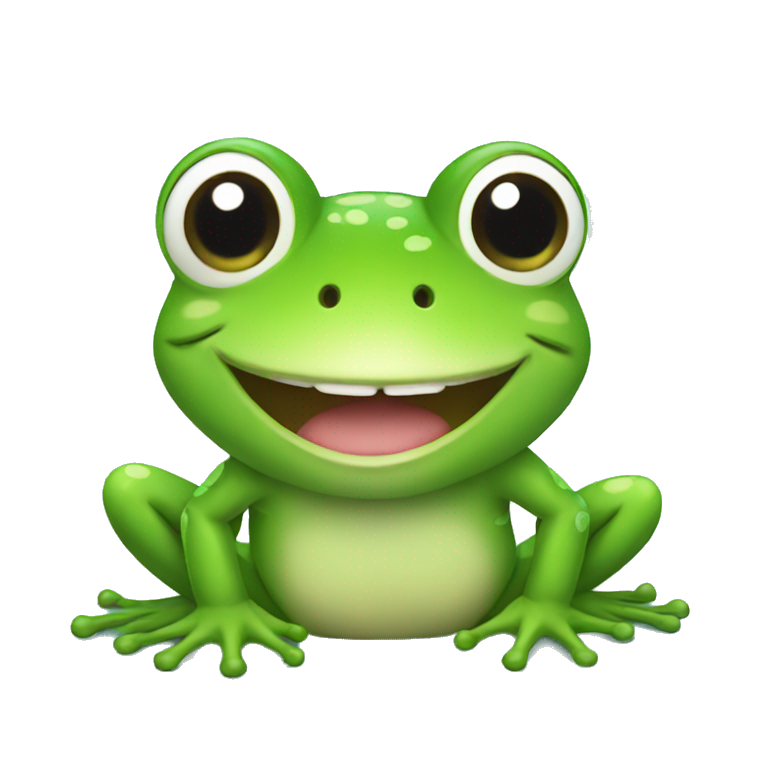 Happy frog  emoji