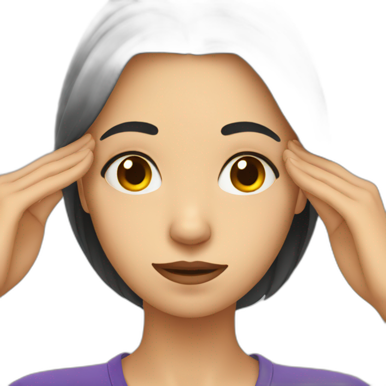Girl with headache emoji