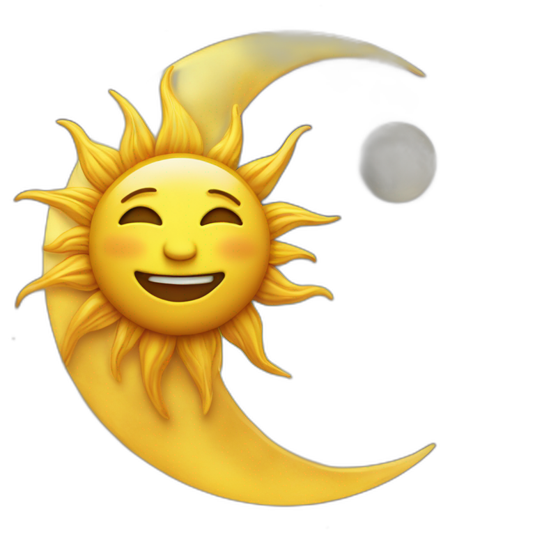 sun on the moon emoji