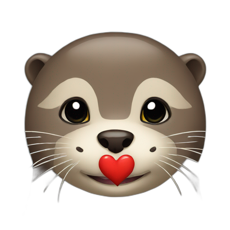 Otter with a heart  emoji