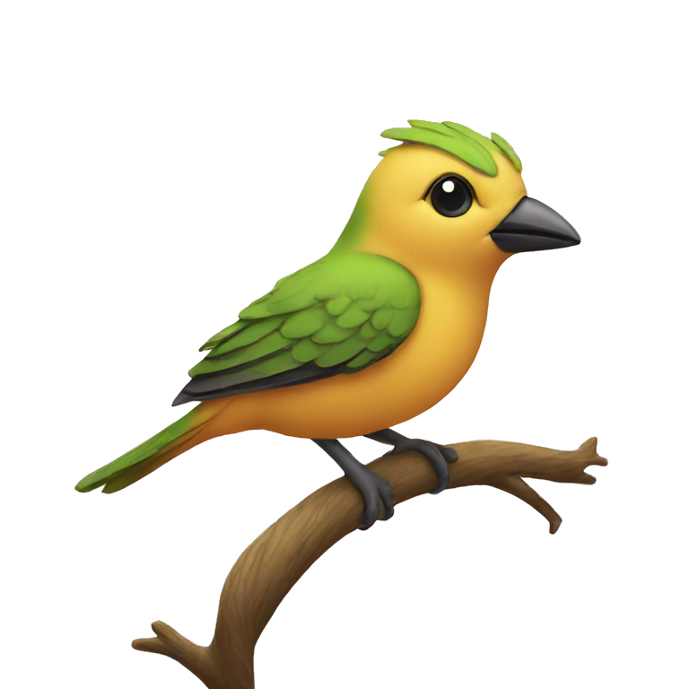 On tree bird emoji
