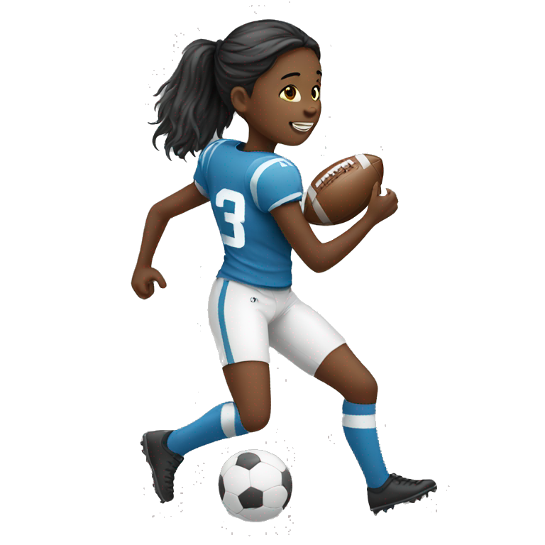 girl playing football emoji