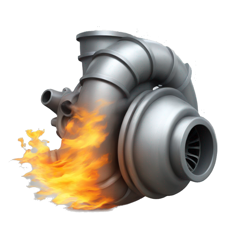 Turbocharger spitting fire emoji