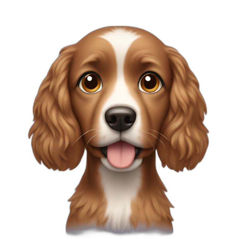 small brown wire hair dog emoji
