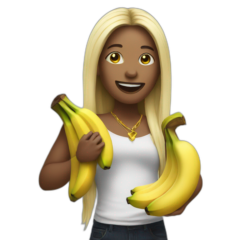Singer with banana emoji
