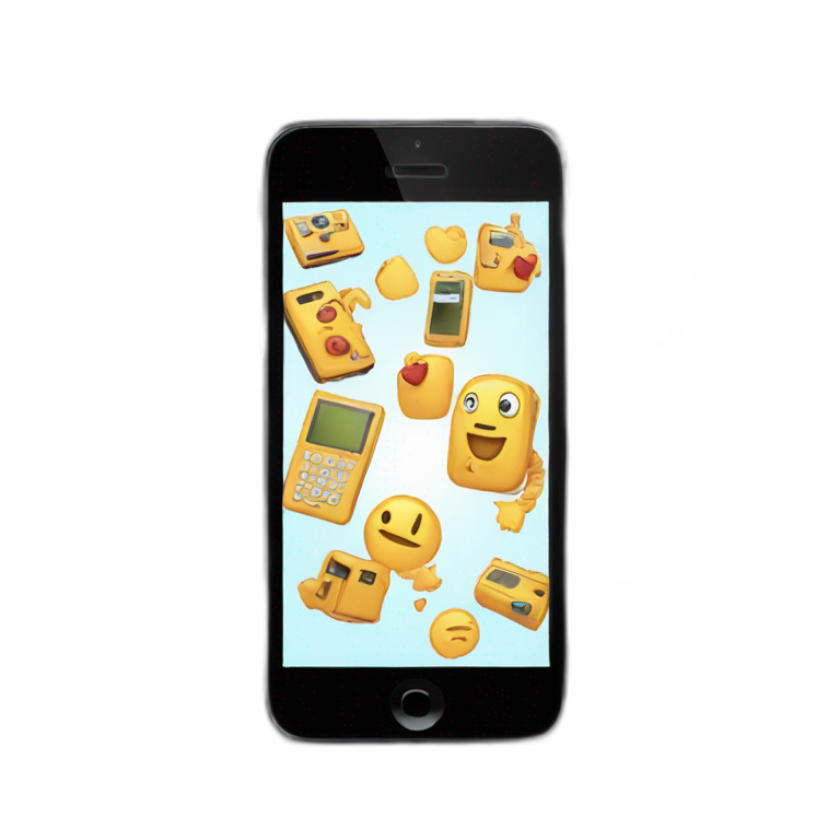 scrolling phone addiction social media emoji