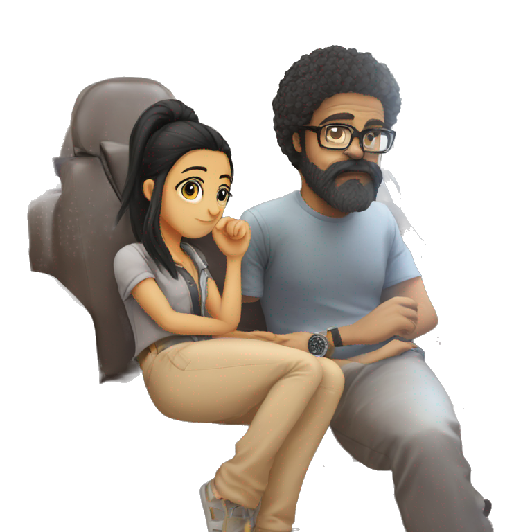 girl and boy sitting together emoji