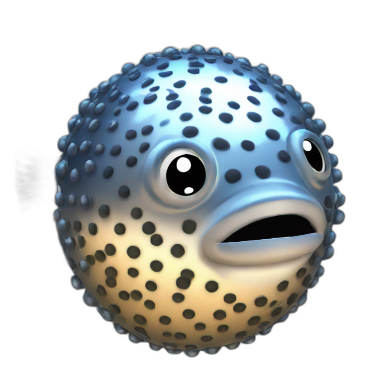 Blowfish disco ball emoji