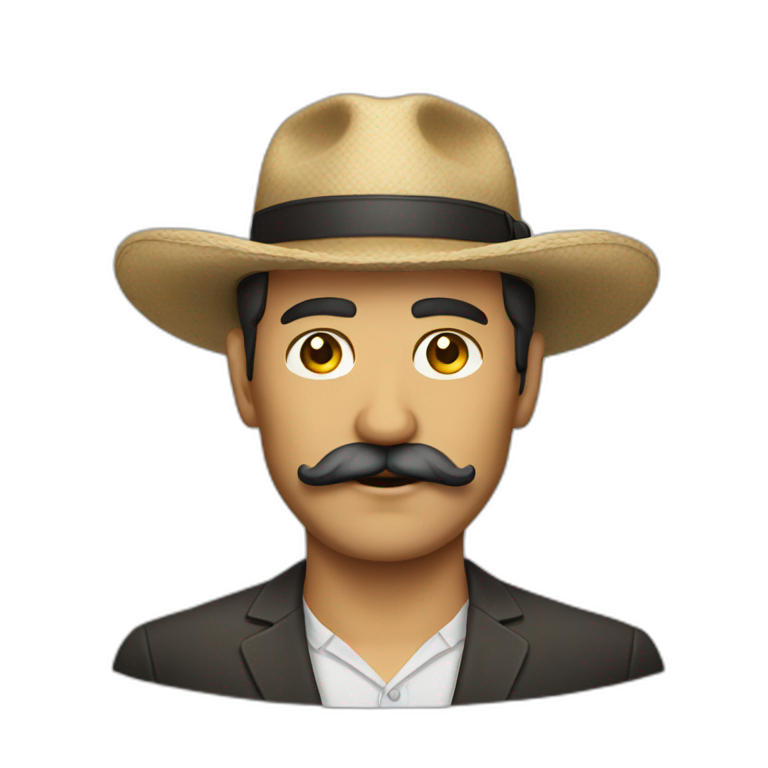Middle aged Colombian man with mustache emoji