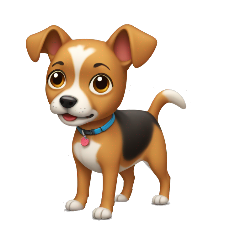 Dog with 3 legs emoji