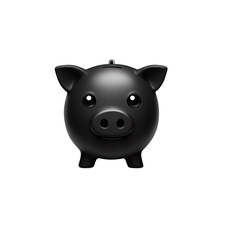 black piggy bank emoji