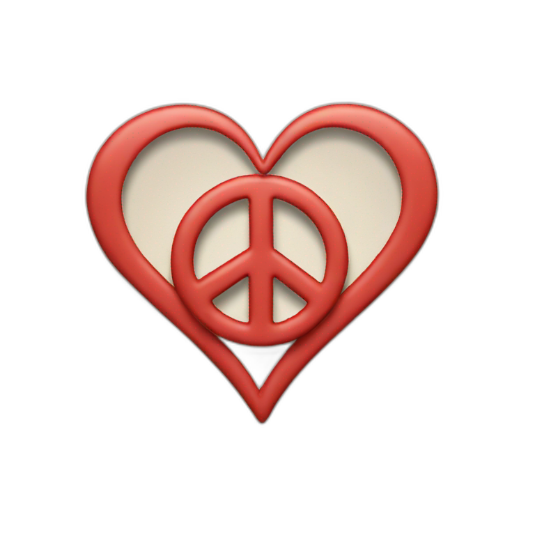 Heart and Peace emoji