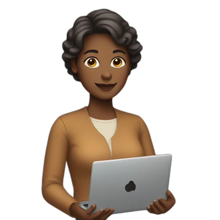 woman holding laptop emoji