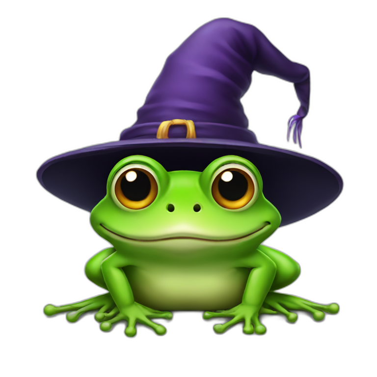 frog in a witch hat emoji