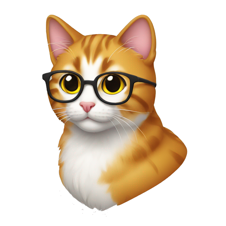 a nerdy cat emoji