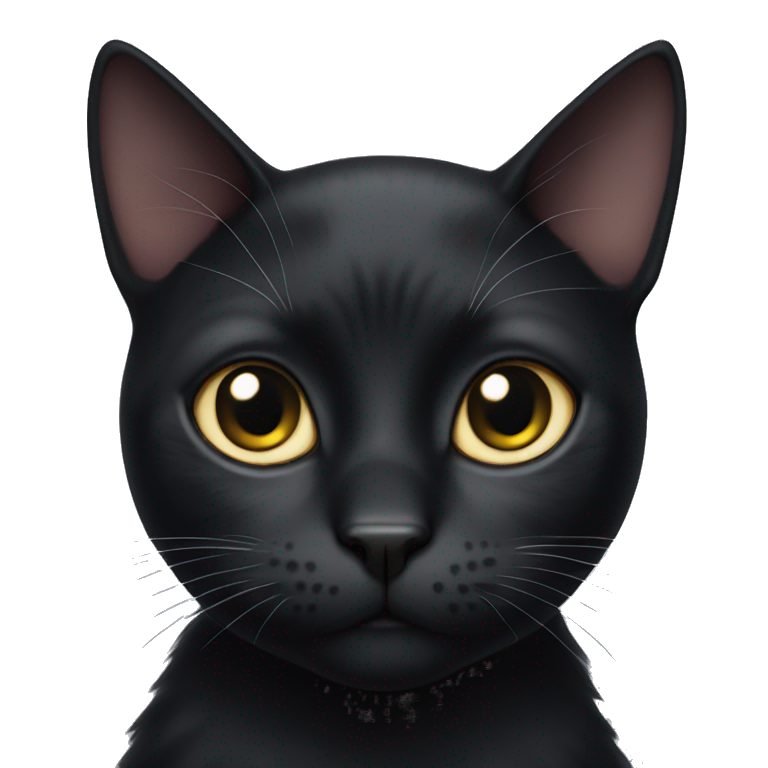 Black cat with a small white spot on her chest emoji
