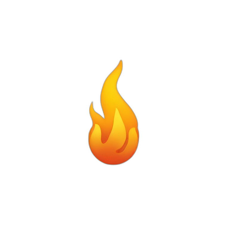 a minimalist flame emoji