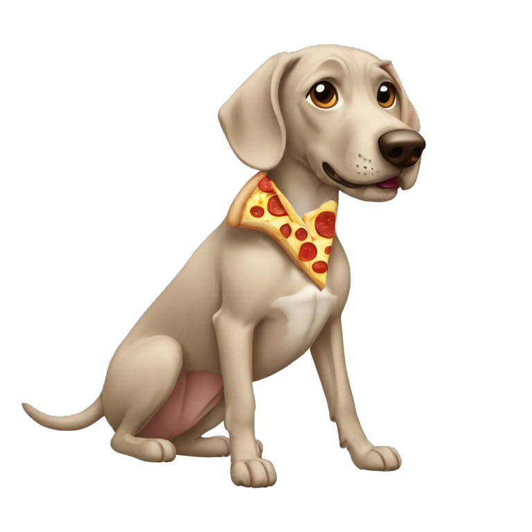 wiemaraner-eating-pizza emoji