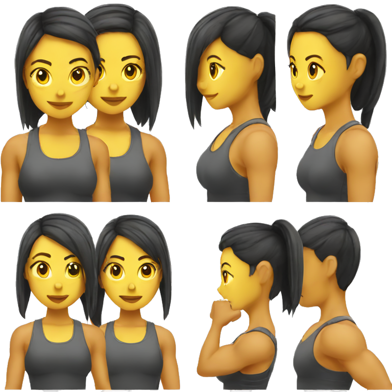 personal trainer at the gym with yellow skin emoji