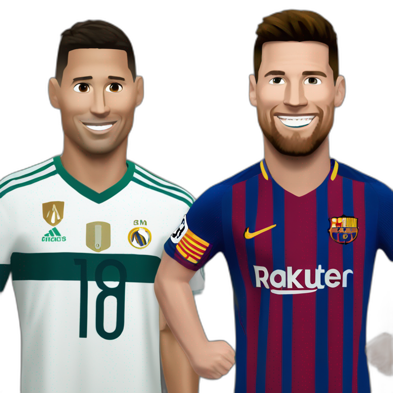 Ronaldo et Messi qui rigole emoji