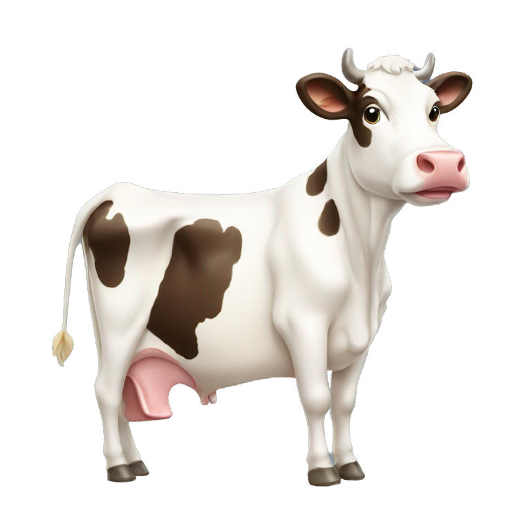 Cow drinking milk emoji