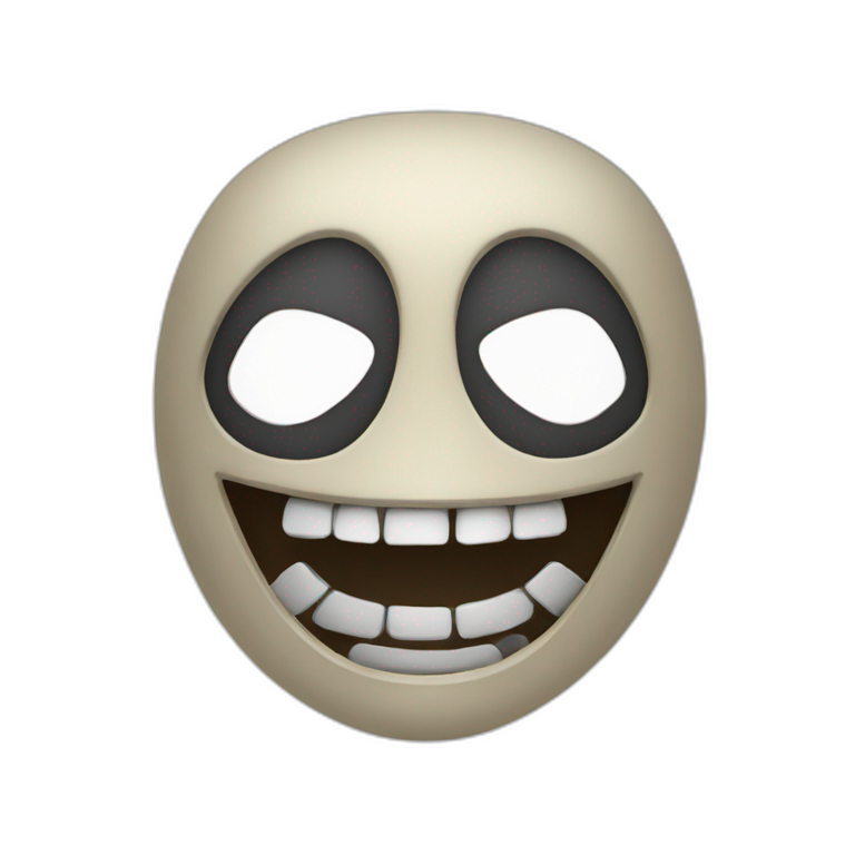 happy and scary mask emoji