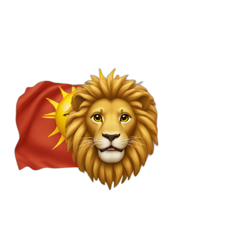 lion and sun flag emoji