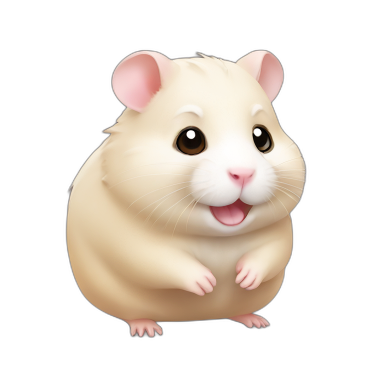 Cute little Chubby Hamster  emoji