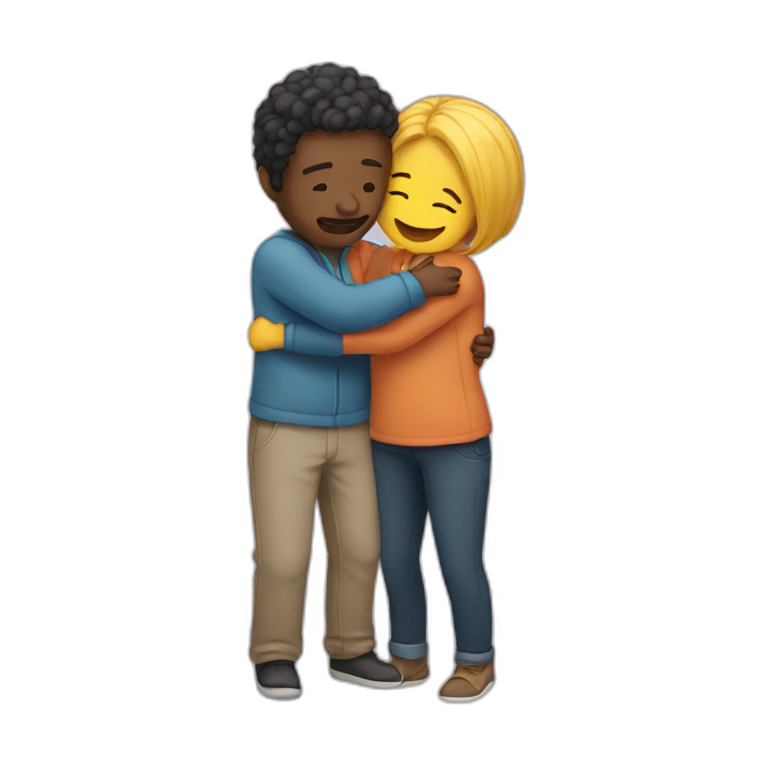 two people hugging emoji