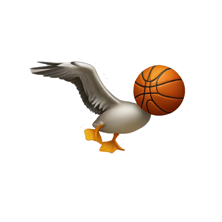 duck playing basketball emoji
