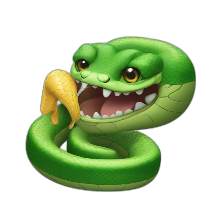 snake eating itself emoji