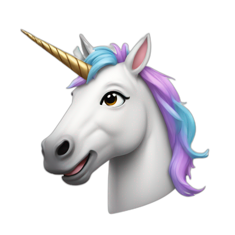 A unicorn winking emoji