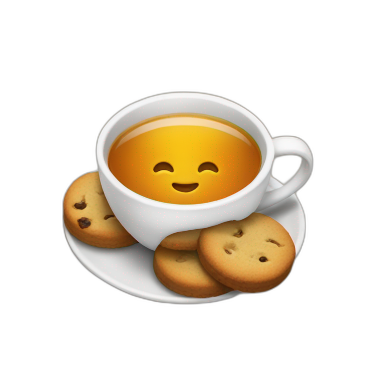 tea with cookies emoji