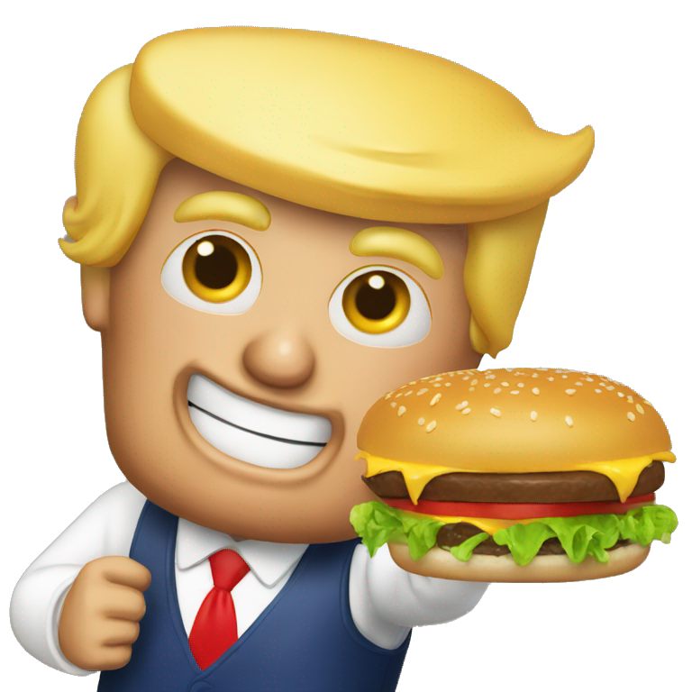 Trump qui mange un burger  emoji