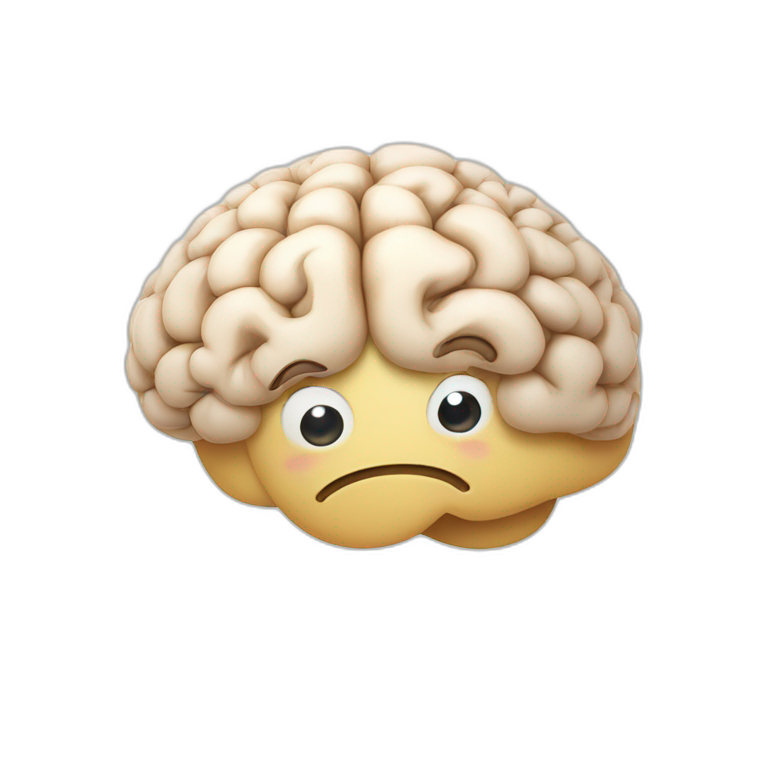 happy brain forgetting stuff emoji