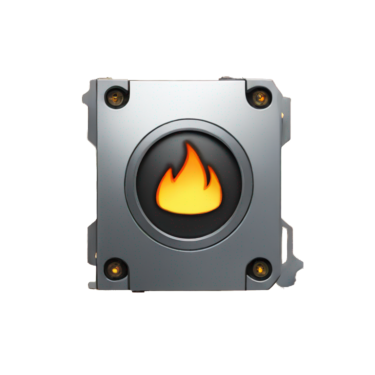 graphics card with fire gpu emoji