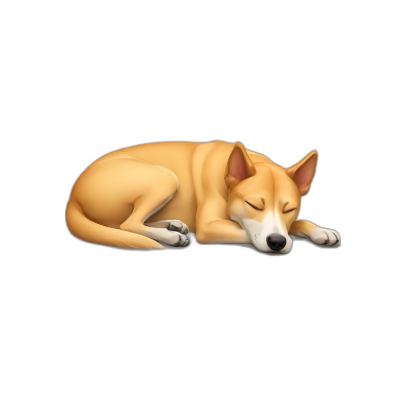 Carolina dog sleeping emoji