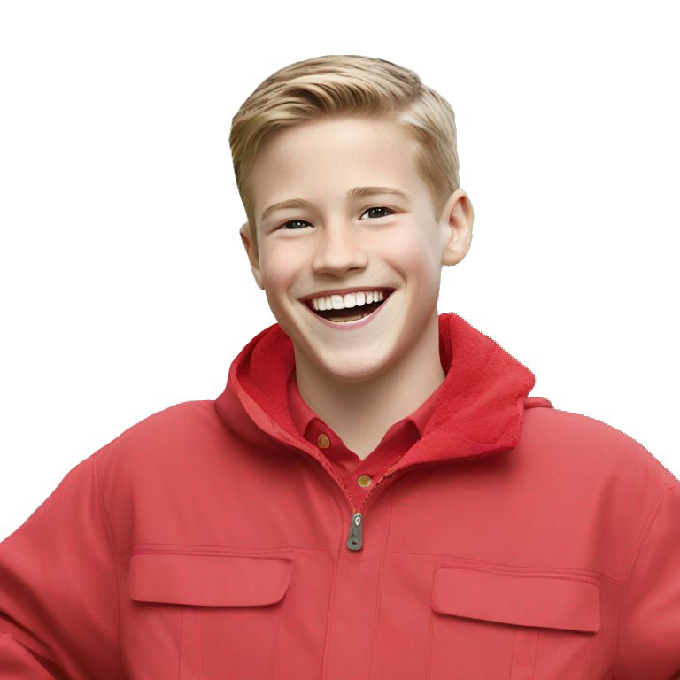 happy boy in red
 emoji