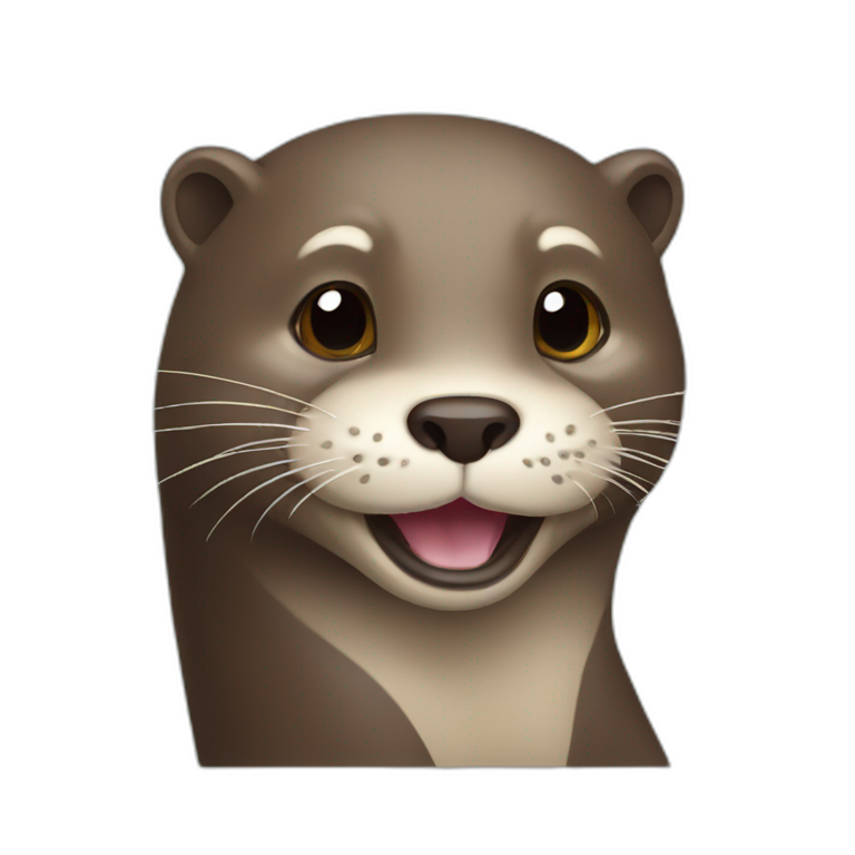 Otter using iphone emoji