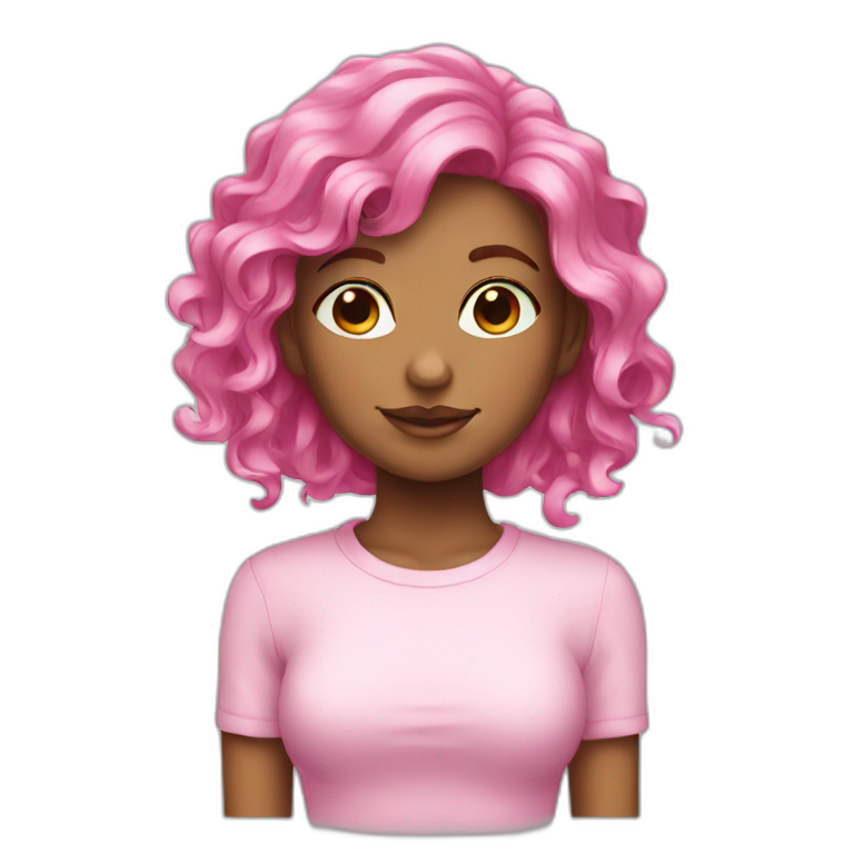 pink hair girl emoji