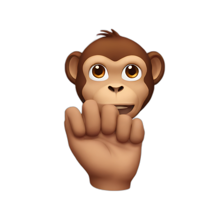 monkey finger 1 emoji