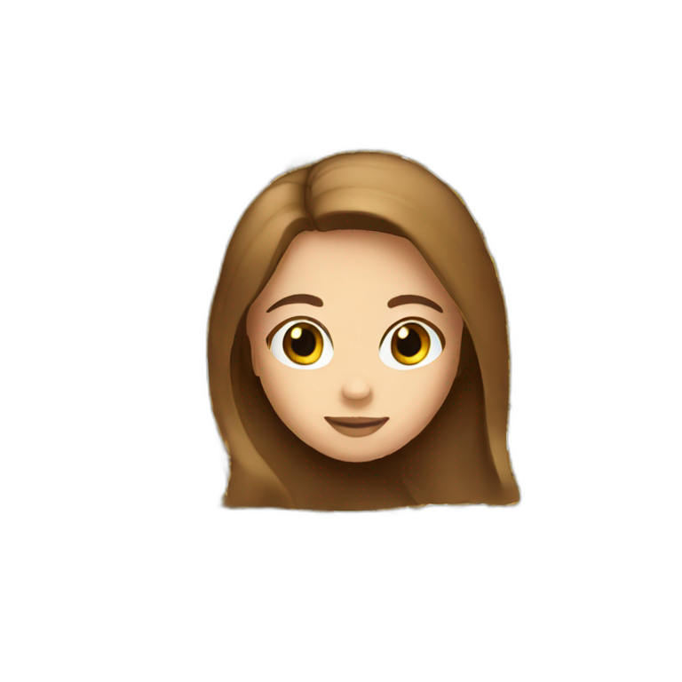 Girl with brown hair long emoji