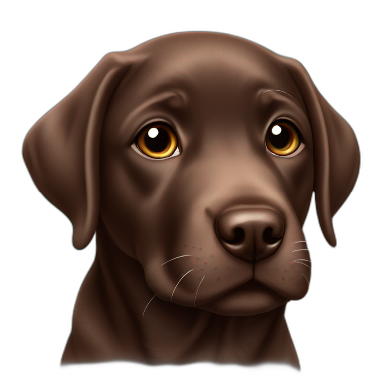 Baby chocolate labrador  emoji