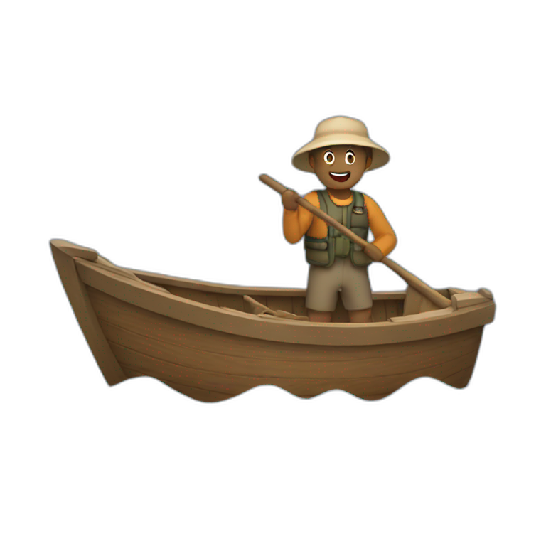 fisher on a boat emoji