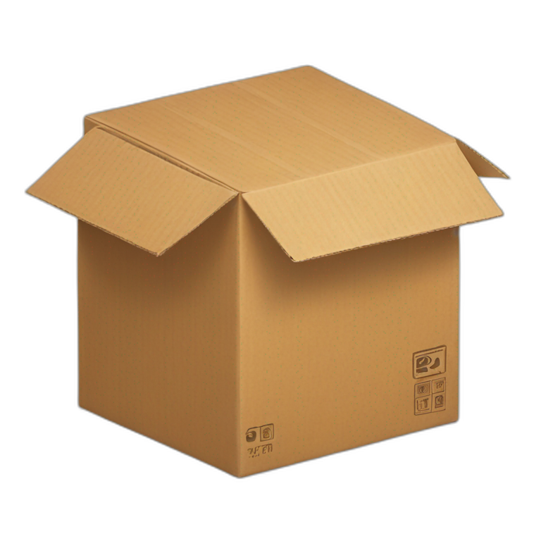 A cardboard box emoji