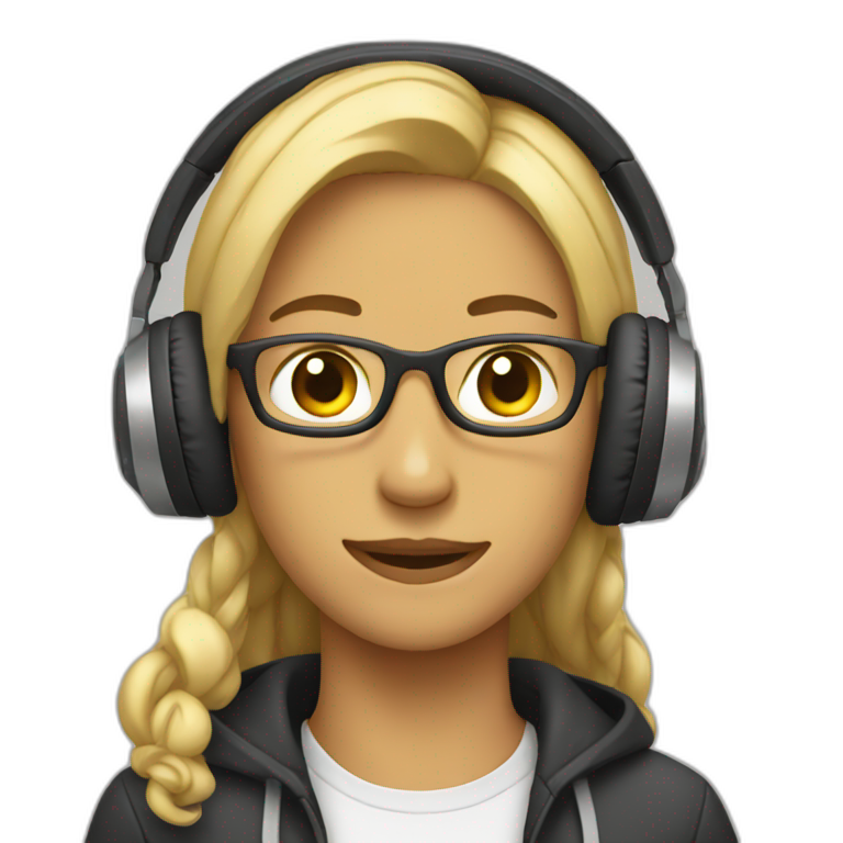 person with headphones emoji