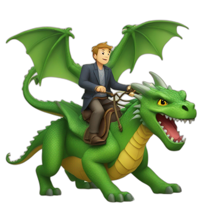 dragon riding a man emoji