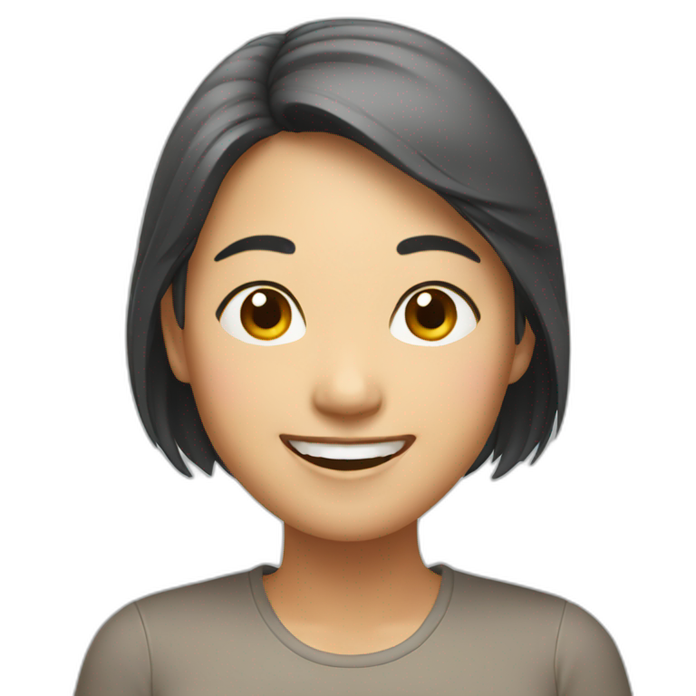 happy asian woman emoji